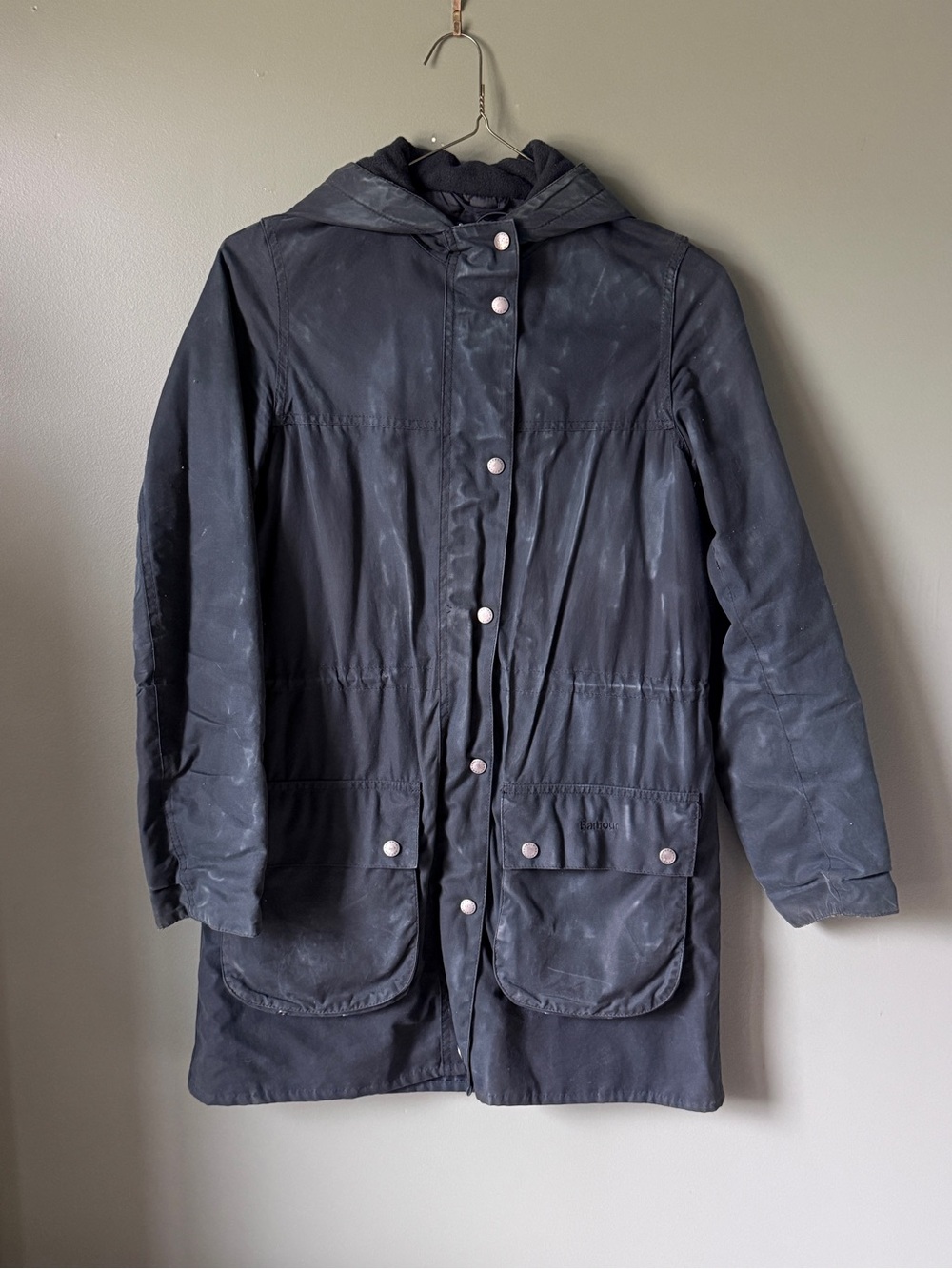 Barbour Ladies Wax Winter Durham Jacket - Navy - US6